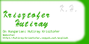 krisztofer hutiray business card